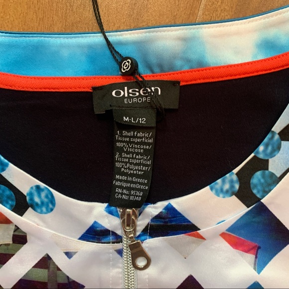 BNWT Funky Print Olsen Zip Up Lightweight Jacket Size M/L - Picture 2 of 5